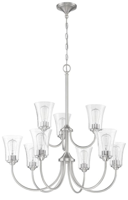 Craftmade Gwyneth 9 Light Chandelier Model: 50429-BNK