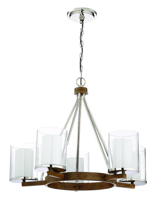 Craftmade Lark 5 Light Chandelier Model: 46425-PLNWB