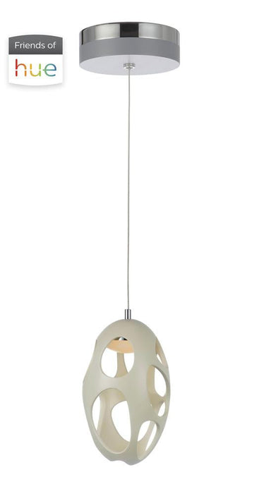 Craftmade Ovale 1 Light LED Pendant Integrated Hue Technology Model: 47991-W-HUE