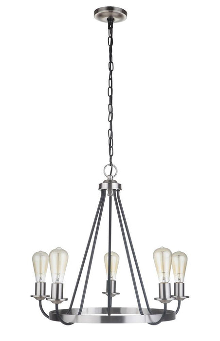 Craftmade Randolph 5 Light Chandelier Model: 50325-FBBNK