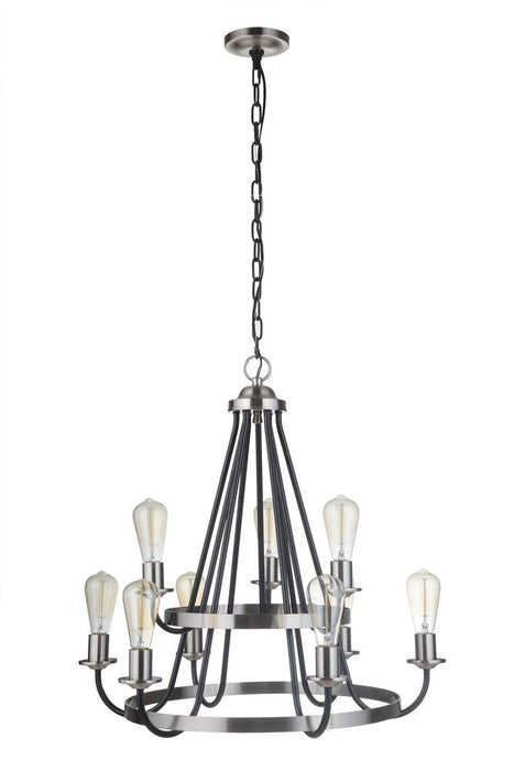 Craftmade Randolph 9 Light Chandelier Model: 50329-FBBNK