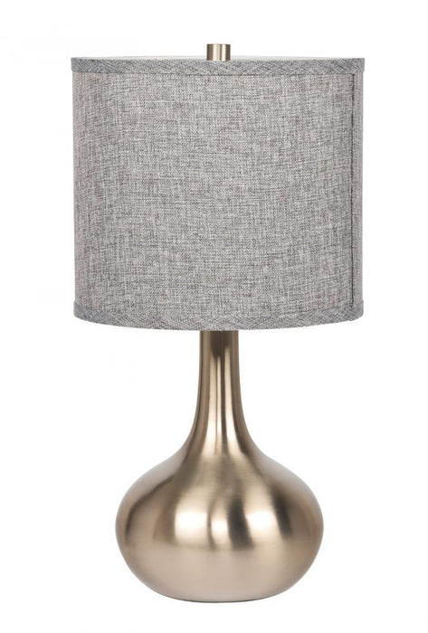 Craftmade Table Lamp Bl34ltx Brushed Nickel Base With
grey Linen Model: 86235