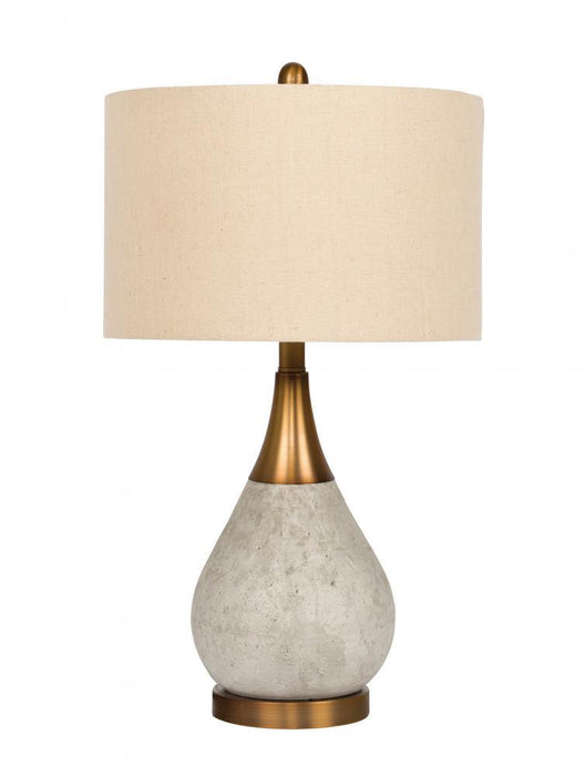 Craftmade Table Lamp Bl36ltx Natural Concret Antique Brass Base Model: 86237