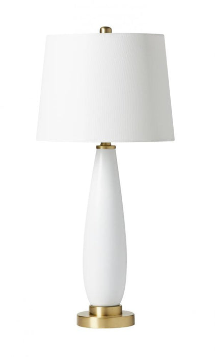 Craftmade Table Lamp Bl48ltx White Glass And Brass Metal Base With Model: 86249