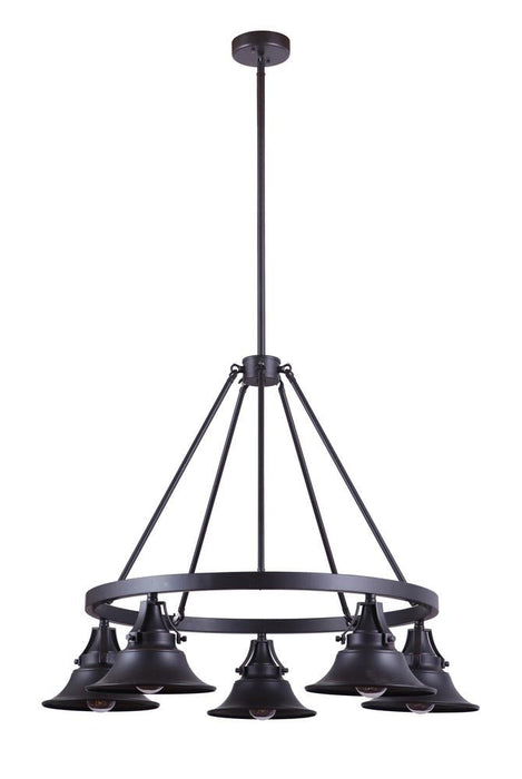 Craftmade Union 5 Light Outdoor Chandelier Model: 54025-OBG