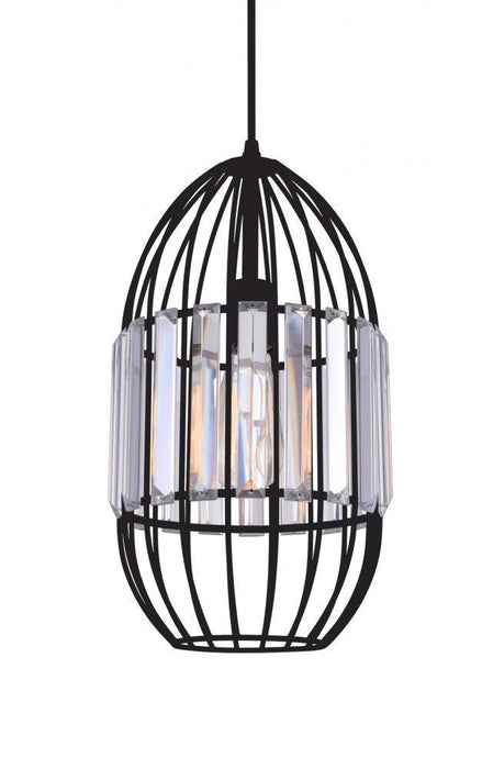 CWI Lighting Alethia 1 Light Down Mini Pendant With Black Finish Model: 9942P8-1-101