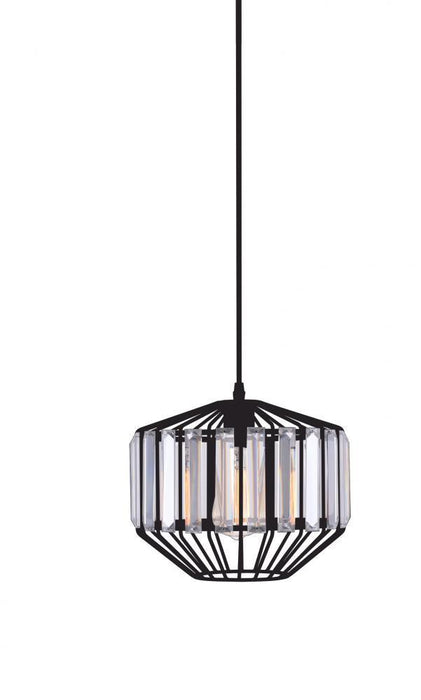 CWI Lighting Alethia 1 Light Down Pendant With Black Finish Model: 9942P10-1-101-A