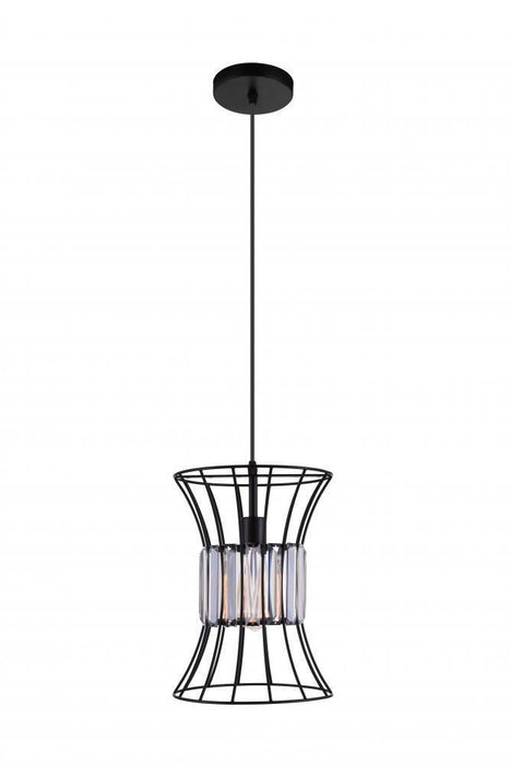 CWI Lighting Alethia 1 Light Down Pendant With Black Finish Model: 9942P10-1-101-B