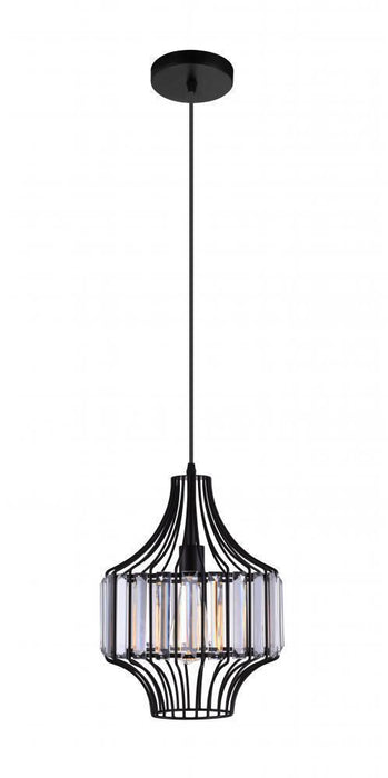 CWI Lighting Alethia 1 Light Down Pendant With Black Finish Model: 9942P10-1-101-D