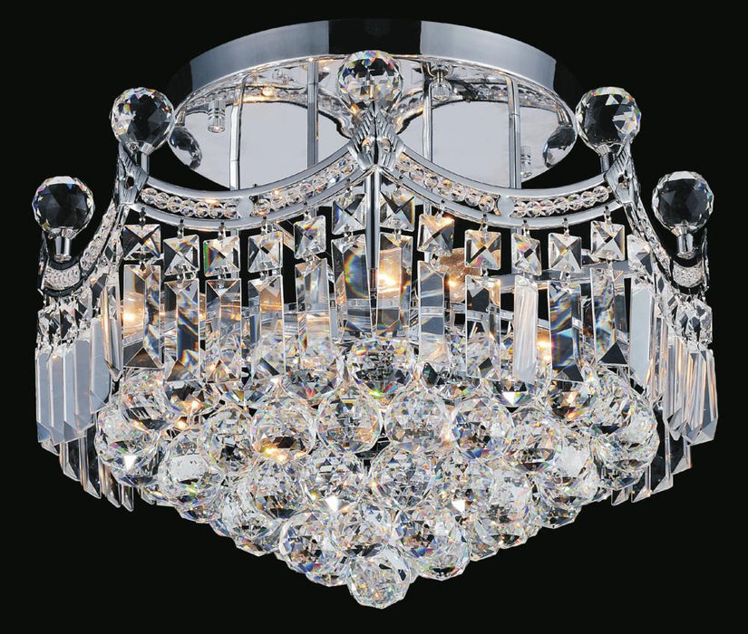 CWI Lighting Amanda 6 Light Flush Mount With Chrome Finish Model: 8421C16C