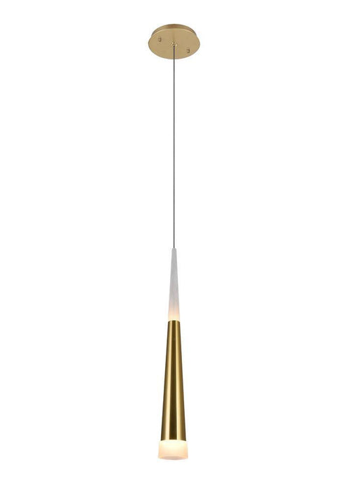 CWI Lighting Andes LED Down Mini Pendant With Gold Leaf Finish Model: 1103P5-1-619