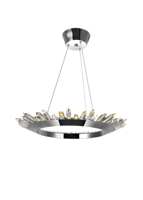 CWI Lighting Arctic Queen LED Up Chandelier With Polished Nickel Finish Model: 1108P24-613