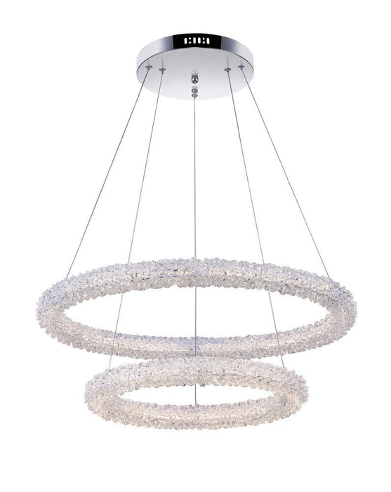 CWI Lighting Arielle LED Chandelier With Chrome Finish Model: 1042P25-601-2R