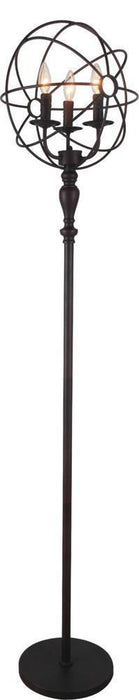 CWI Lighting Arza 3 Light Floor Lamp With Brown Finish Model: 5464F14DB-3