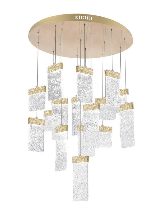 CWI Lighting Carolina LED Chandelier With Gold Leaf Finish Model: 1090P32-16-620