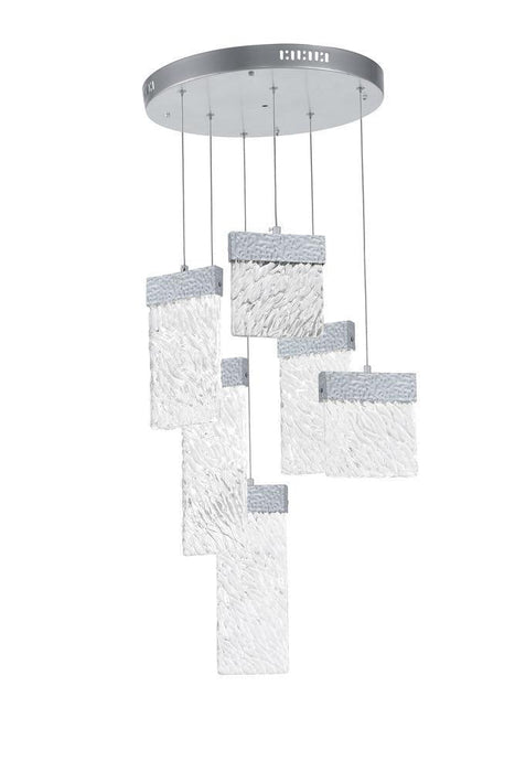 CWI Lighting Carolina LED Chandelier With Pewter Finish Model: 1090P16-6-269