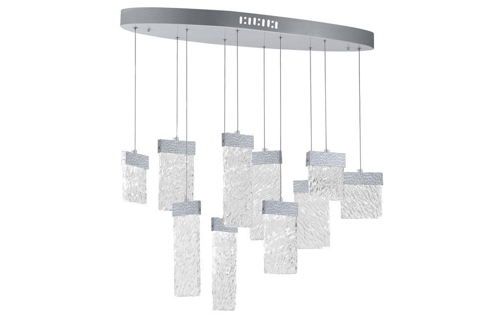 CWI Lighting Carolina LED Chandelier With Pewter Finish Model: 1090P40-10-269-O