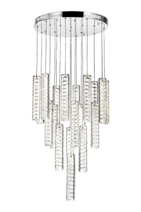 CWI Lighting Celina LED Chandelier With Chrome Finish Model: 1046P20-19-601