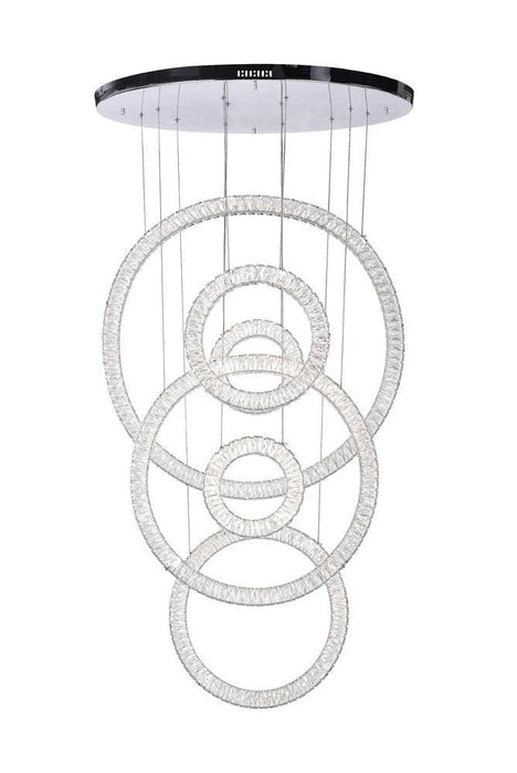 CWI Lighting Celina LED Chandelier With Chrome Finish Model: 1046P34-6-601