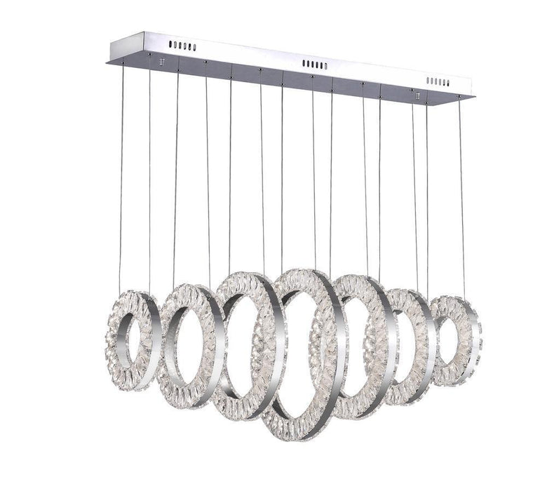 CWI Lighting Celina LED Chandelier With Chrome Finish Model: 1046P37-7-601-RC