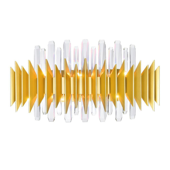 CWI Lighting Cityscape 7 Light Wall Sconce With Satin Gold Finish Model: 1247W24-7-602