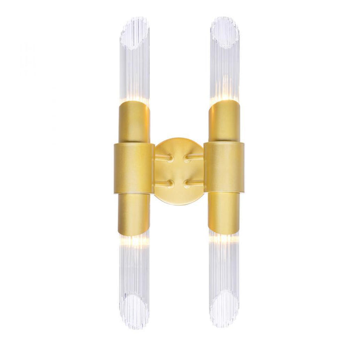 CWI Lighting Croissant 4 Light Wall Sconce With Satin Gold Finish Model: 1269W8-4-602