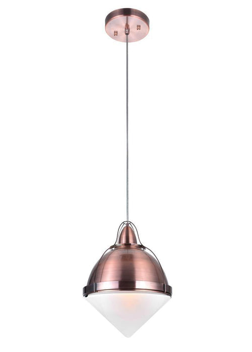 CWI Lighting Cupola 1 Light Down Mini Pendant With Copper Finish Model: 1124P9-1-622