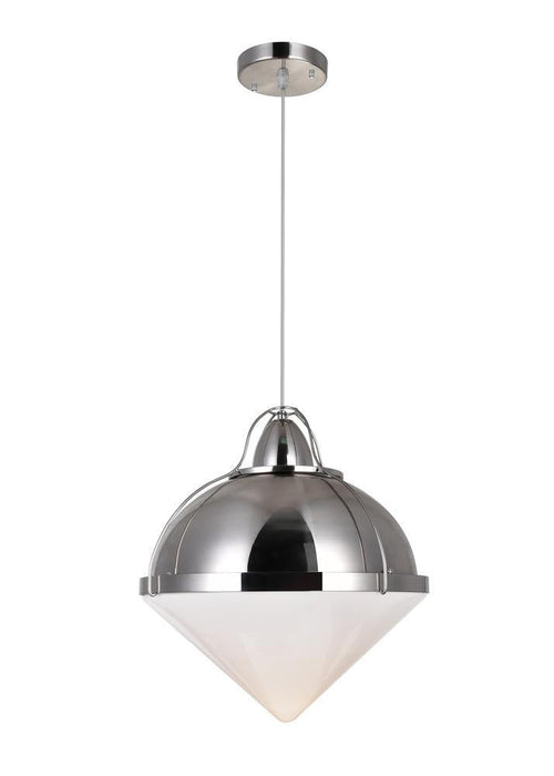 CWI Lighting Cupola 1 Light Down Pendant With Polished Nickel Model: 1124P14-1-613