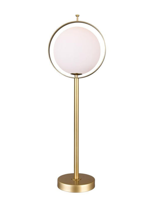 CWI Lighting Da Vinci 1 Light Table Lamp With Brass Finish Model: 1153T10-1-169-A