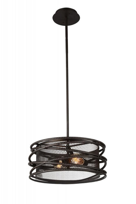 CWI Lighting Darya 2 Light Pendant With Brown Finish Model: 9700P15-2-197