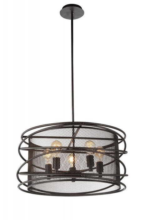 CWI Lighting Darya 5 Light Up Pendant With Brown Finish Model: 9700P22-5-197