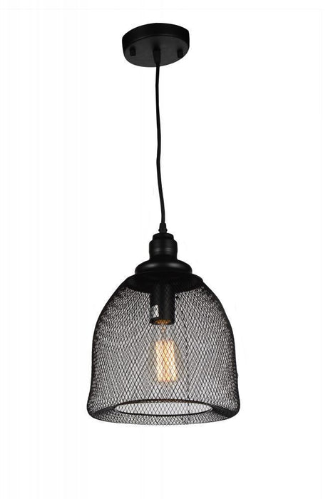 CWI Lighting Drea 1 Light Down Pendant With Black Finish Model: 9638P10-1-101