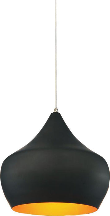 CWI Lighting Dynamic 1 Light Down Pendant With Black Finish Model: 9632P15-1-101