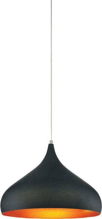 CWI Lighting Dynamic 1 Light Down Pendant With Black Finish Model: 9633P16-1-101