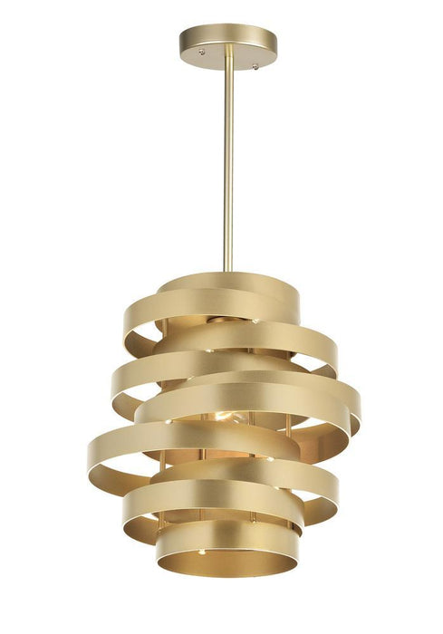 CWI Lighting Elizabetta 1 Light Pendant With Gold Leaf Finish Model: 1068P10-1-620