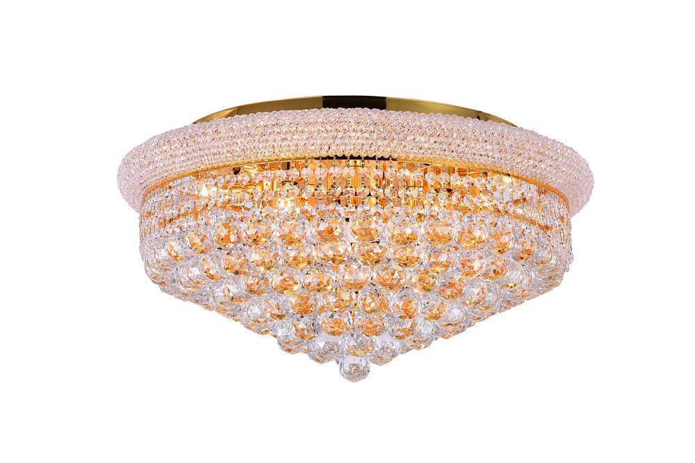 CWI Lighting Empire 13 Light Flush Mount With Gold Finish Model: 8001C24G