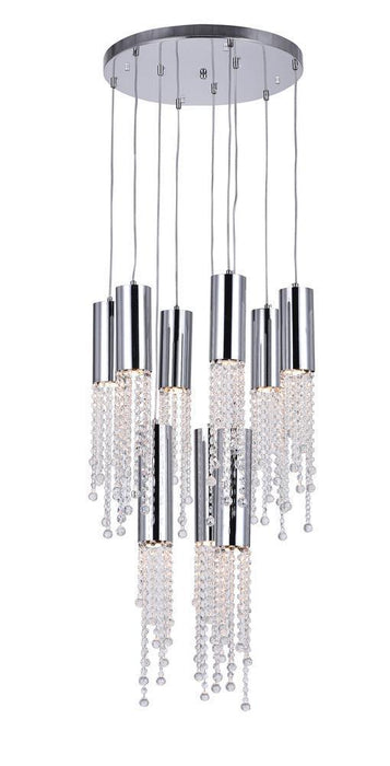 CWI Lighting Extended 9 Light Multi Light Pendant With Chrome Model: 5081P20C-R