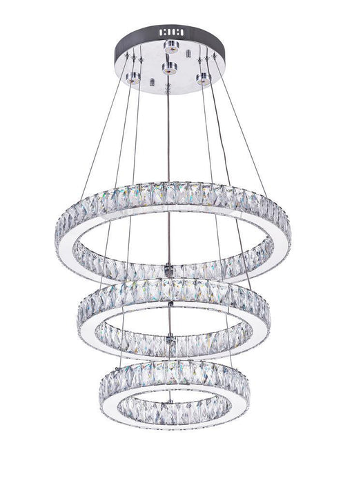 CWI Lighting Florence LED Chandelier With Chrome Finish Model: 5635P20ST-3R (CLEAR)