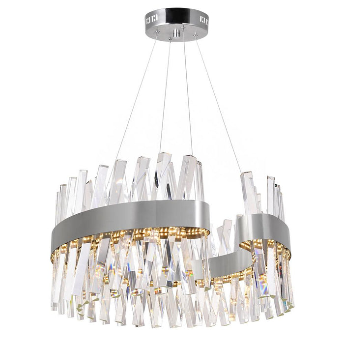 CWI Lighting Glace LED Chandelier With Chrome Finish Model: 1220P24-601-C