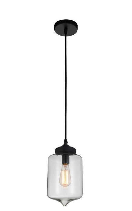 CWI Lighting Glass 1 Light Down Mini Pendant With Finish Model: 5570P7C - CLEAR