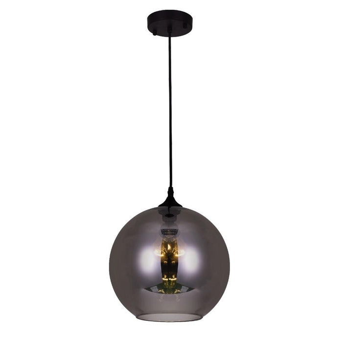 CWI Lighting Glass 2 Light Down Mini Pendant With Mirrored Smoke Glass Model: 5553P12 - SMOKE (2L)