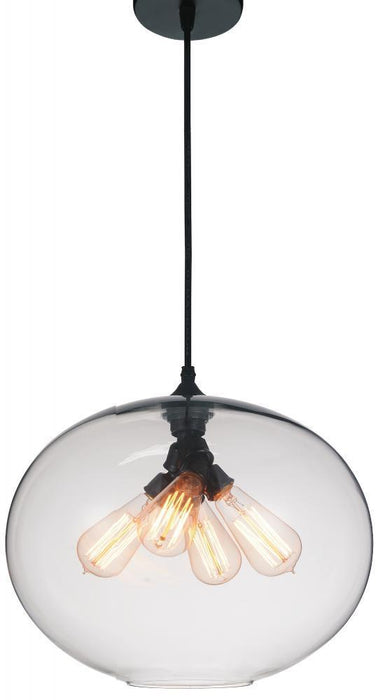 CWI Lighting Glass 4 Light Down Pendant With Transparent Finish Model: 5553P16-CLEAR