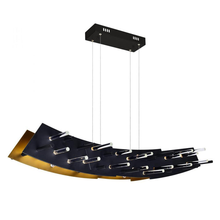 CWI Lighting Gondola LED Chandelier With Black Finish Model: 1244P40-101