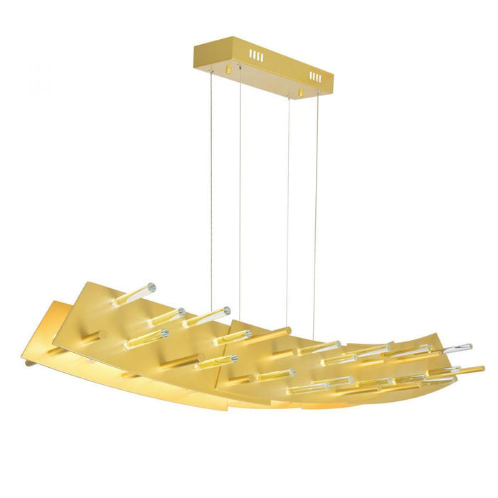 CWI Lighting Gondola LED Chandelier With Satin Gold Finish Model: 1244P40-602