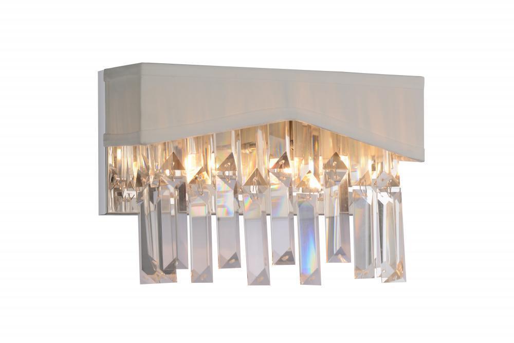 CWI Lighting Havely 2 Light Wall Sconce With Chrome Finish Model: 5674W10C-W