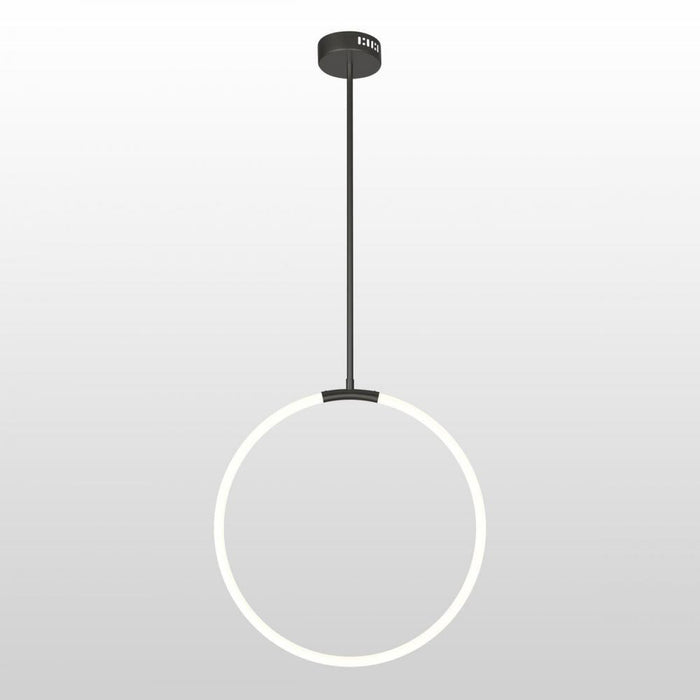 CWI Lighting Hoops 1 Light LED Chandelier With Black Finish Model: 1273P24-1-101