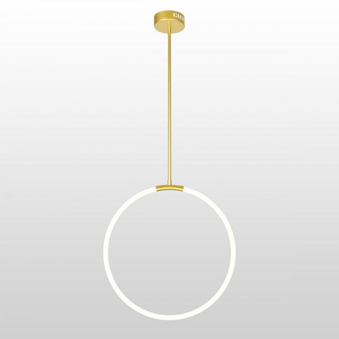 CWI Lighting Hoops 1 Light LED Chandelier With Satin Gold Finish Model: 1273P24-1-602