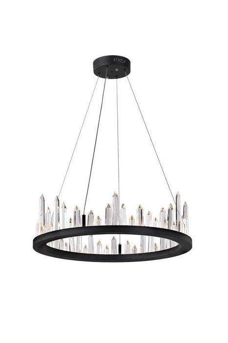 CWI Lighting Juliette LED Chandelier With Black Finish Model: 1043P24-101