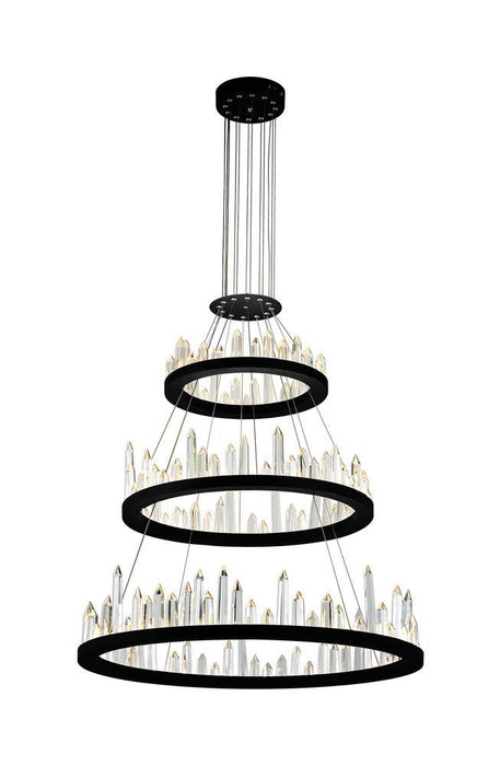 CWI Lighting Juliette LED Chandelier With Black Finish Model: 1043P32-3-101