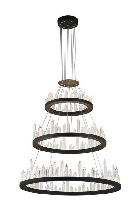 CWI Lighting Juliette LED Chandelier With Black Finish Model: 1043P42-3-101